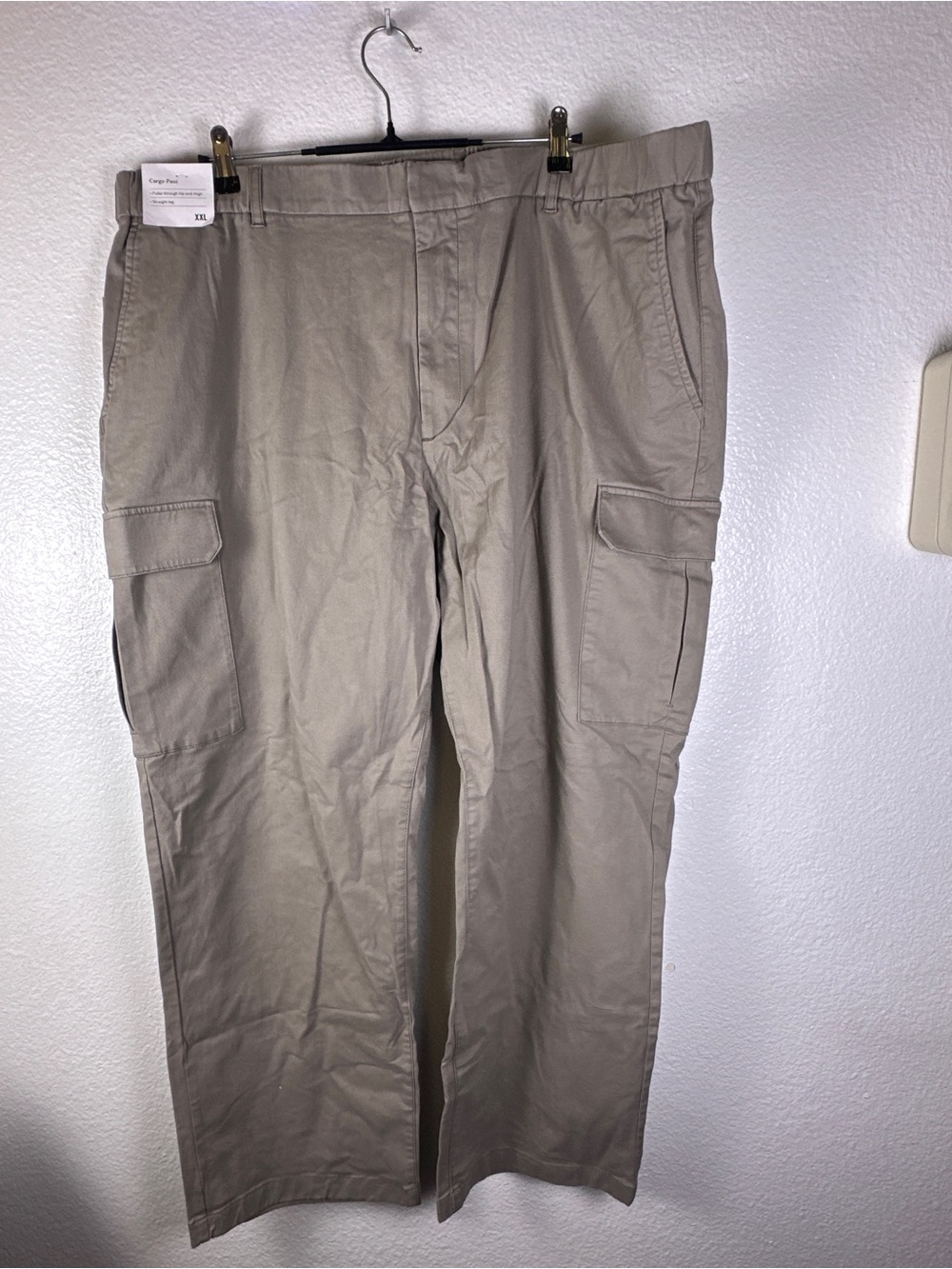 Goodfellow & Co Men's Gray Relaxed Straight Cargo Pants Cotton XXL